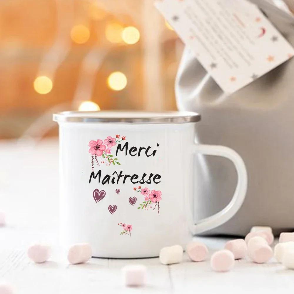 Coffee Cups Thank You Mistress Enamelled Mug Gift Idea for Coffee Lover Original Teacher Gifts School Asurprise for Teacher