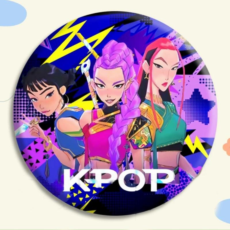 Demon Kpop Hunters Badge Character Pattern Anime Merchandise Fashion Fans Gift