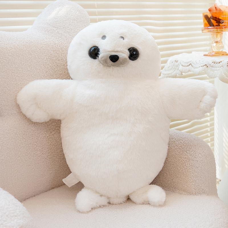 35/45CM New Kawaii Cartoon Simulation Anime Seal Filling Marine Animal Plush Toy for Children's Seal Handmade Doll Festival Gift