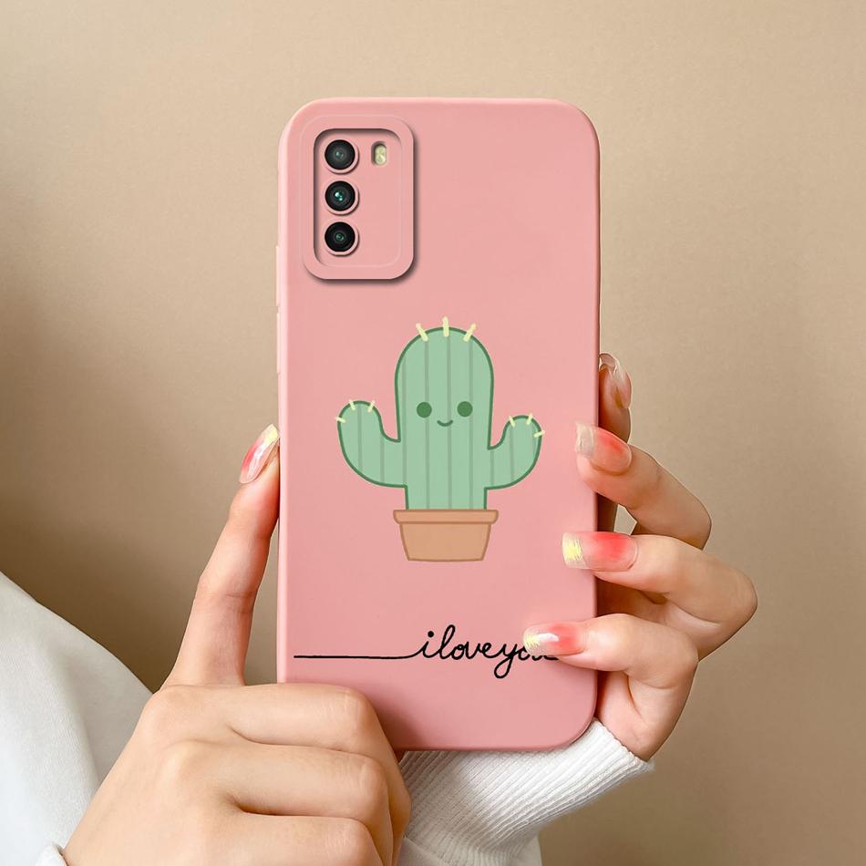 Case For Xiaomi Poco M3 Pro Floral Soft Liquid Silicone Camera Protection Anti Choc Back Cover For Poco M 3 Pro M3Pro Coque Capa