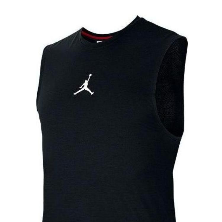 Jordan Brand Logo Crew Neck Sleeveless T-Shirt Men Tops Black DV6671-010