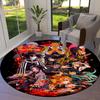 Demon Slayer Round Area Rug Carpet Rug For Living Room Bedroom Sofa Playroom Decor Nonslip Floor Mat