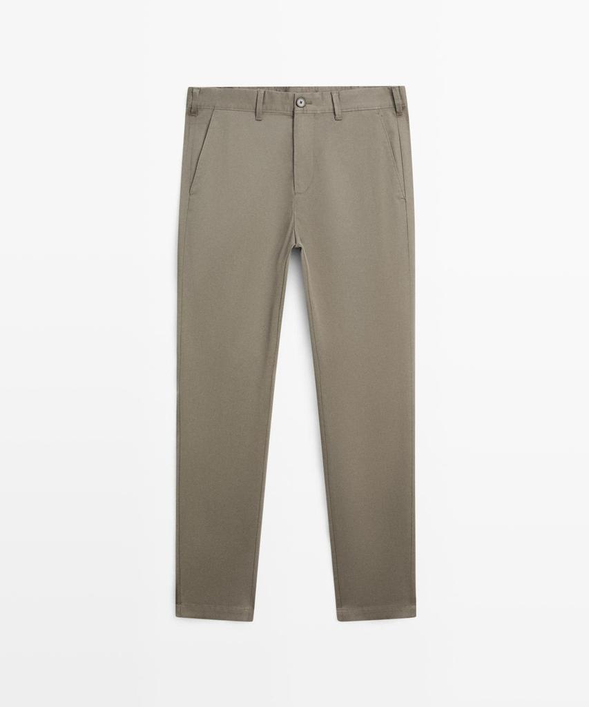 Masimodutti Cotton Blend Slim Fit Pants