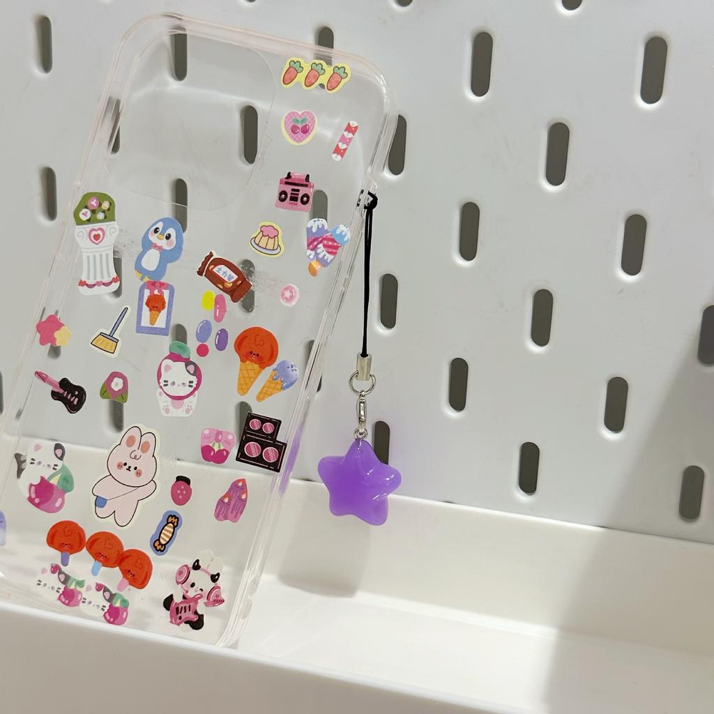 Glow-In-The-Dark Five-Pointed Star Mobile Phone Lanyard, Fashionable Five-Pointed Star Mobile Phone Chain, Fashionable Backpack Pendant