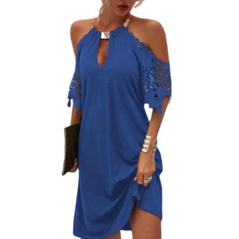 Rochie MINI de vară fără mâneci cu imprimeu, modă nouă pentru femei, rochie casual cu gât halter, mărime plus