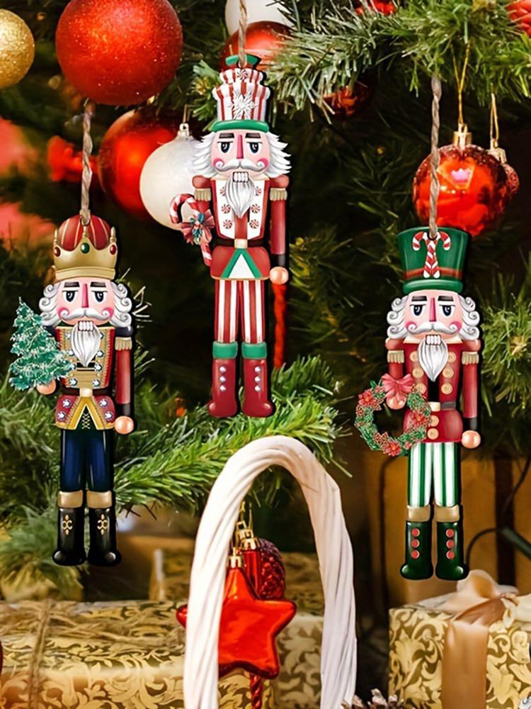 Nutcracker Wooden Decorative Set - Christmas Gift, Party Decoration And Home Decor 12PCS