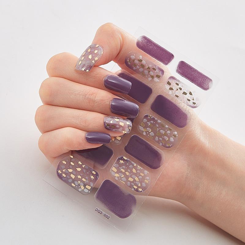 32 Vibrant Colors Semi-Cured Gel Nail Wraps, Long-Lasting French Nail Decal, Full Cover Waterproof Sticker