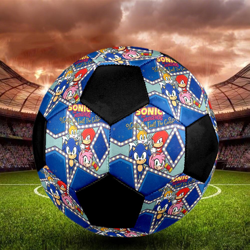 1pc Sonic the Hedgehog Football Soccer Ball Size 5 Indoor Soccer Ball Fashion Colorful Backyard Game -Great For Sports Fans Gift HE41