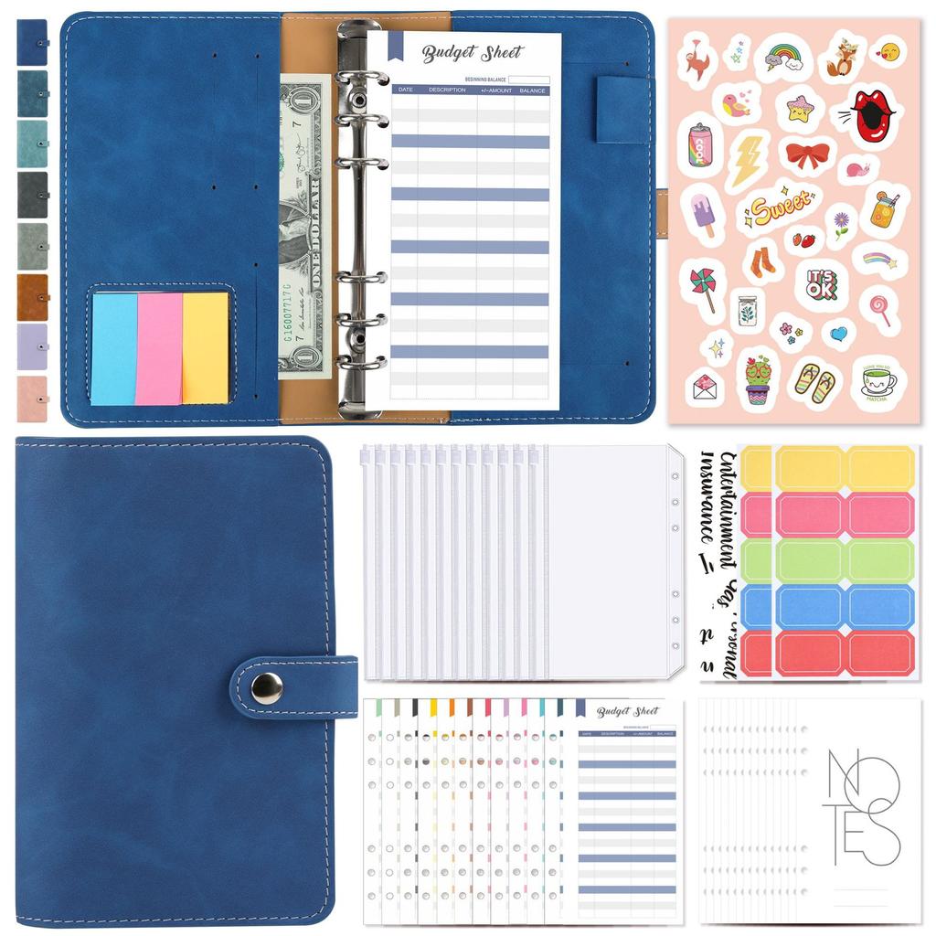 Money Budget Planner Binder With Zipper Envelopes Cash Envelopes For Budgeting Money Organizer For A6 Cash Budget Binder