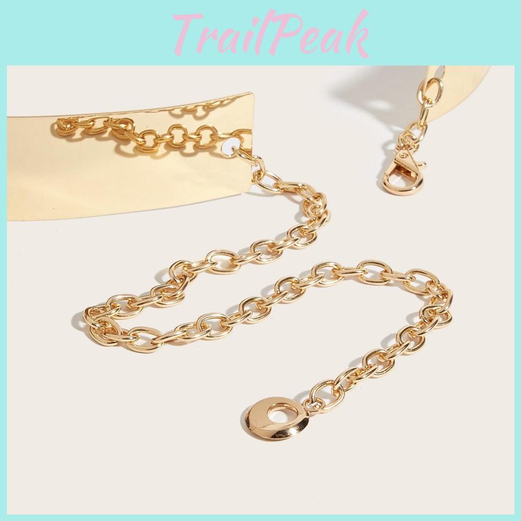 Metal Wide Waist Belt With Lobster Clasp For Fashion Women