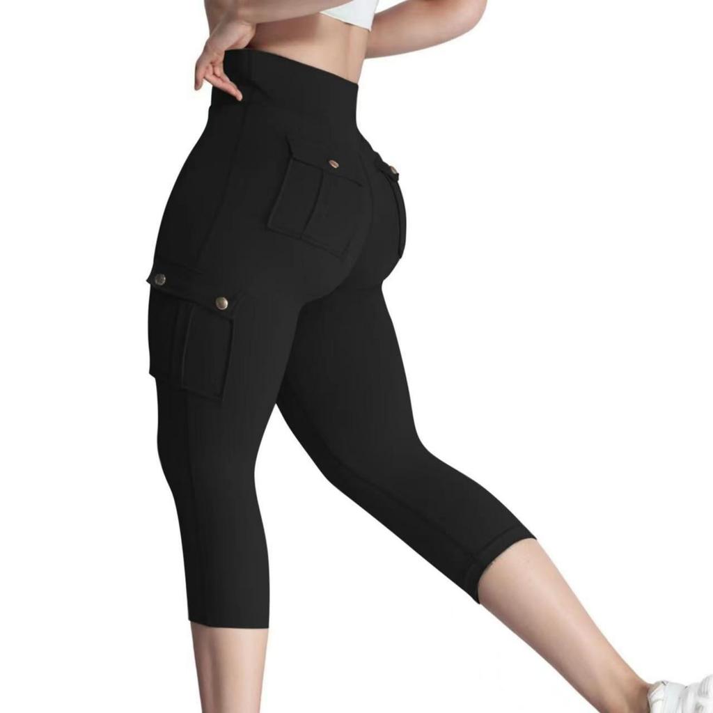 Women's Pocket Workout Fitness Pants High Elastic Tight Yoga Pants Running Pants