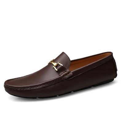 Doudou Schuhe Herren Low-Top Fahrschuhe, Rindsleder Herren Slipper, kleine Lederschuhe, Ein-Pedal Freizeitschuhe Herren