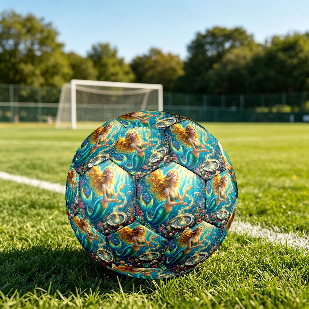 1pc Mermaids Undersea Magic Durable Size 5 Soccer Ball Professional Match Training Football Indoor &Outdoor Sports Ball P60131