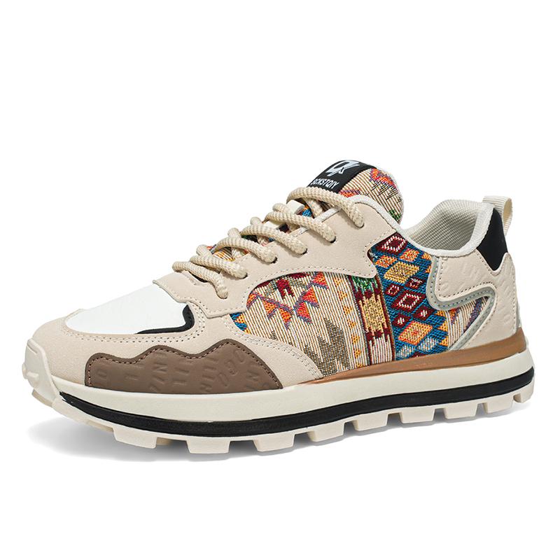 Running men's breathable casual sports shoes non-slip comfortable youth loafer vulcanized thick soles heightening shoes