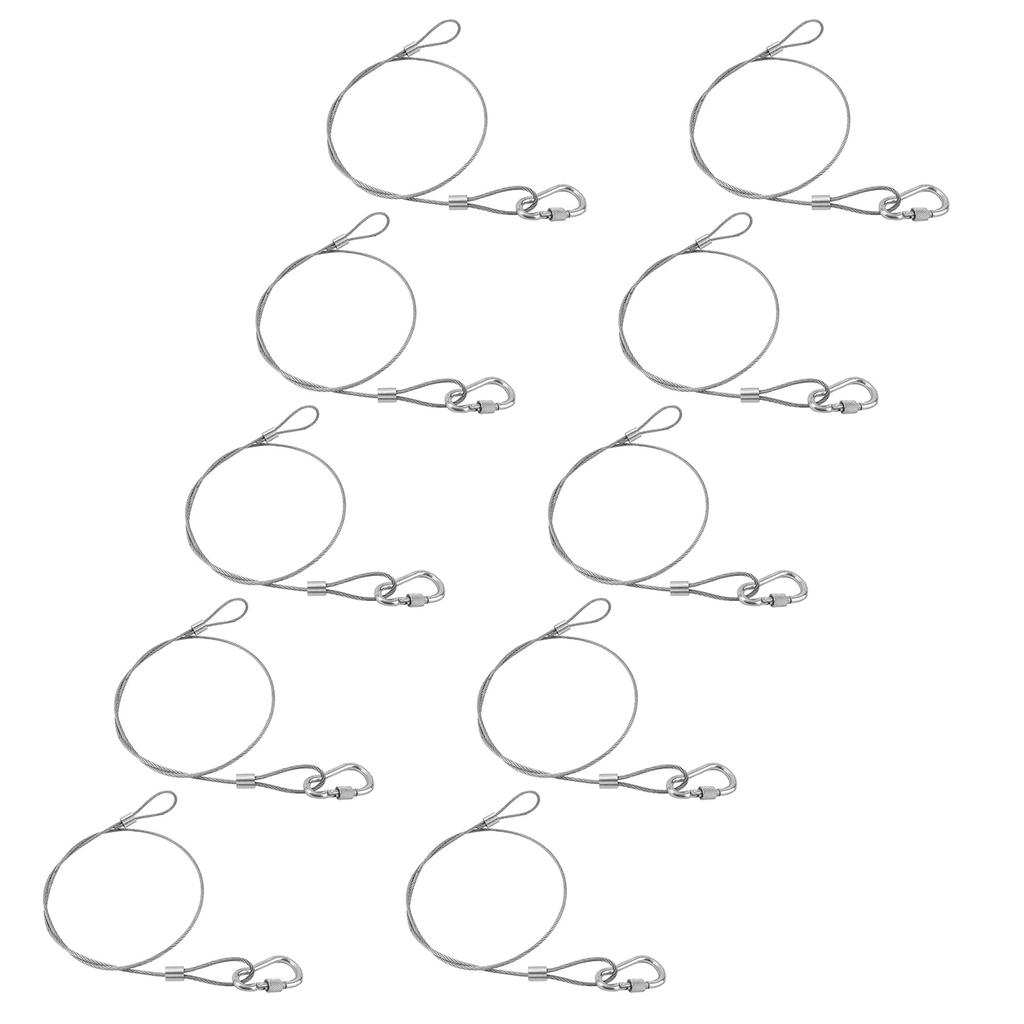 High Strength Safety Cable Pack of 5/10 for Stage Lighting and Industrial Use 3x700mm Stainless Steel Rope