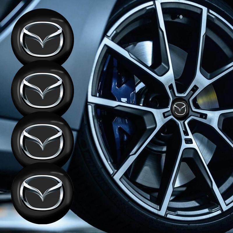 4Pcs 56/60MM Car Wheel Center Hub Caps Logo Cover Accessories For Mazda MX-5 Miata