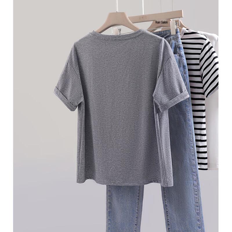 Sibaisha Letter Print Loose-Fit T-Shirt