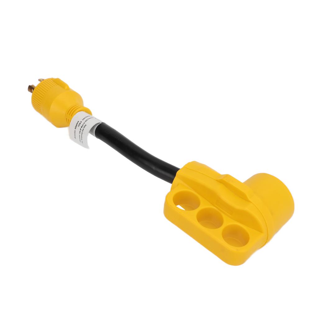 RV Generator Adapter with Grip Handle 30 Amp 4 Prong Locking Male Plug To 50 Amp Female Connector Fo