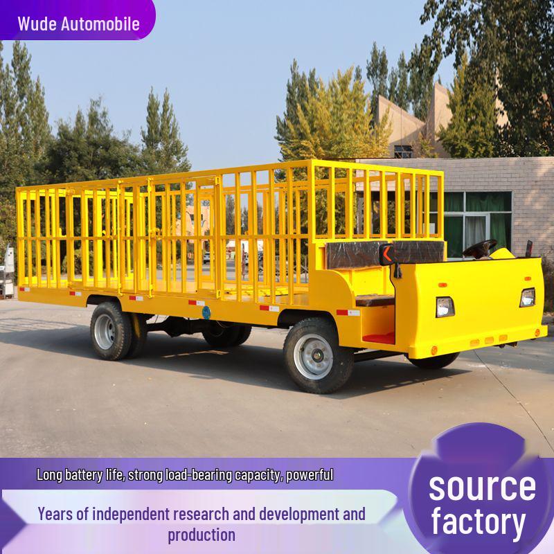Heavy-Duty Electric Flatbed Truck for Warehouse Logistics