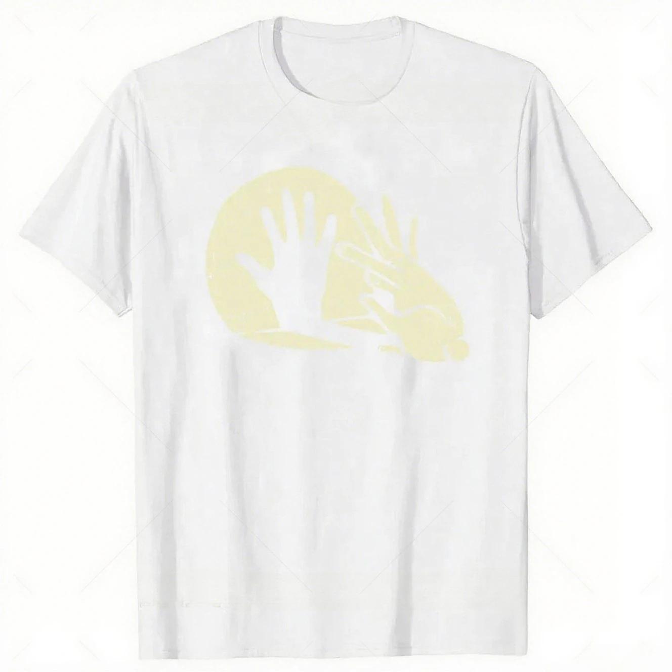 Funny Rabbit T Shirt Animal Bunny Lover Shadow Play Pun Tee Tops Round Neck Fashion Tshirt Clothing Casual Fashion T-shirts 4XL