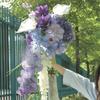 6 Forks Artificial Wisteria Flowers Purple Fake Flower String  Wedding Decoration