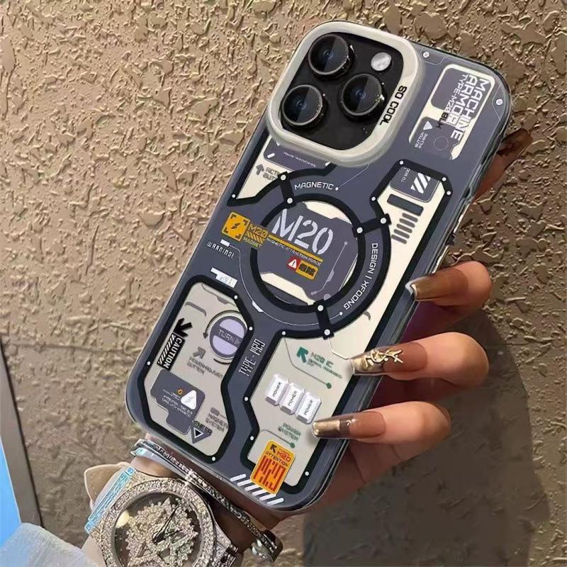 Durable Mechanical Chip Case for Apple iPhone 13, 14, 15, 16, and 17 Pro Max – Energetic European & American Style