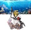 Exquisite Air Action Aerating Diver Decoration White/Red Hose Attachment Aquarium Decoration Deep Sea Style Fish Tank Ornament