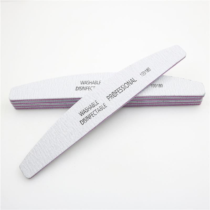 Professional Half-Moon Washable Nail File 100/180 Buffing Strip, In Stock