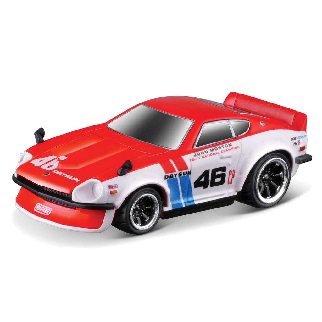 Maisto 1/64 Scale Muscle Machines Muscle Transporter Diecast Model Car (JDM Flatbed/1972 Datsun 240z BRE - Red/White 11553)