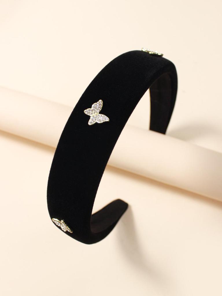 Leichter Luxus Schwerindustrie tschechischer Diamant Tropfen Seide Schwamm erhöht Haarband weiblich täglich Stirnband Haarschmuck weiblich