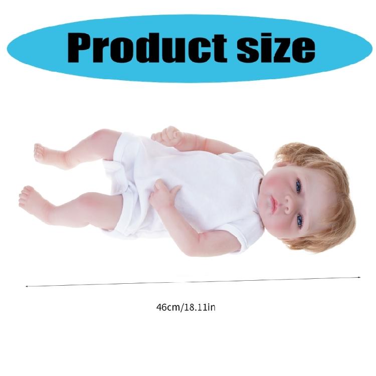 Realistic Doll Baby Full Body Boy Silicone Toy New Born 18'' Romper