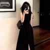 Elegant Sleeveless Waist-Cinching Black Maxi Dress for Women, Summer 2026 Style