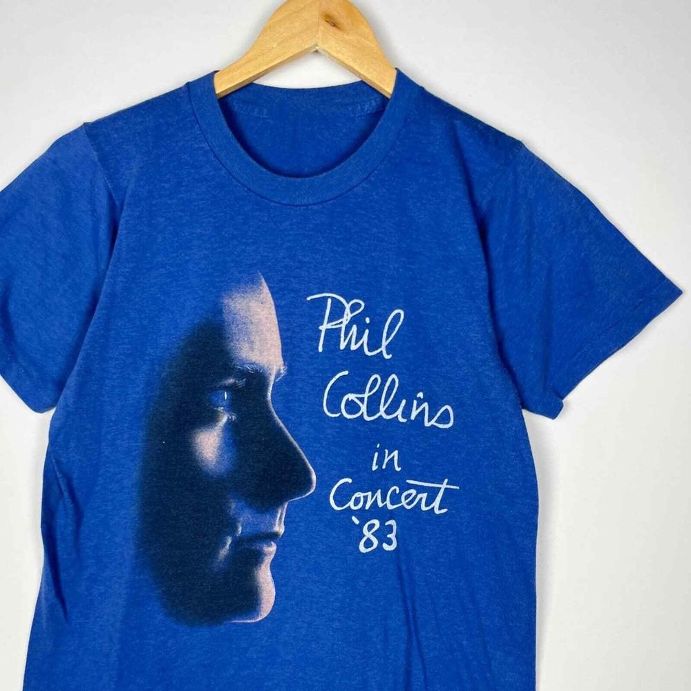 

Vtg Phil Collins Music Star Short Sleeve Cotton Blue S-5XL Unisex Shirt Unisex T-Shirt L