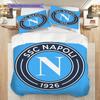 SSC Napoli Muster Bettwäsche Steppdecke Set Bettbezug Kissenbezug Heimdekoration Geburtstagsgeschenk (1 Bettbezug + 2 Kissenbezüge, ohne Füllung)