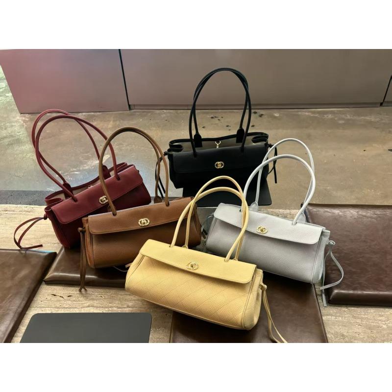 Nuova borsa a baguette in pelle bovina primo strato più venduta borsa a tracolla con manico lungo borsa tote in pelle a rombi