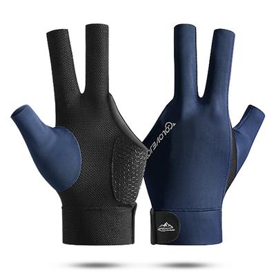 Guantes de billar con dedos abiertos, pegatina ajustable, guantes de billar de poliéster, portátiles, ligeros, reutilizables, para entrenamiento de aficionados