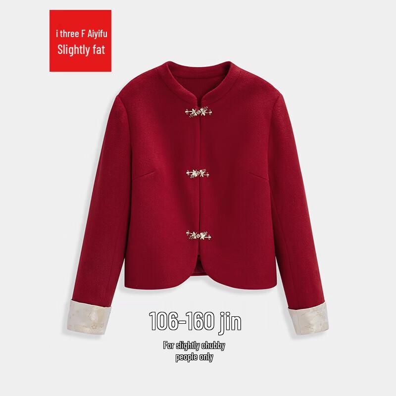 IEF Winter Chinese Style Short Wool Coat L