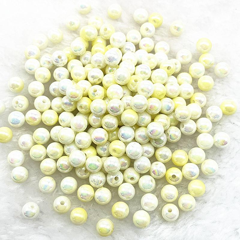 4mm 6mm 8mm 10mm Cream Series Round Acrylic Pearl Beads Loose Spacer Beads for Jewelry Making DIY Bracelet Necklace Earrings
