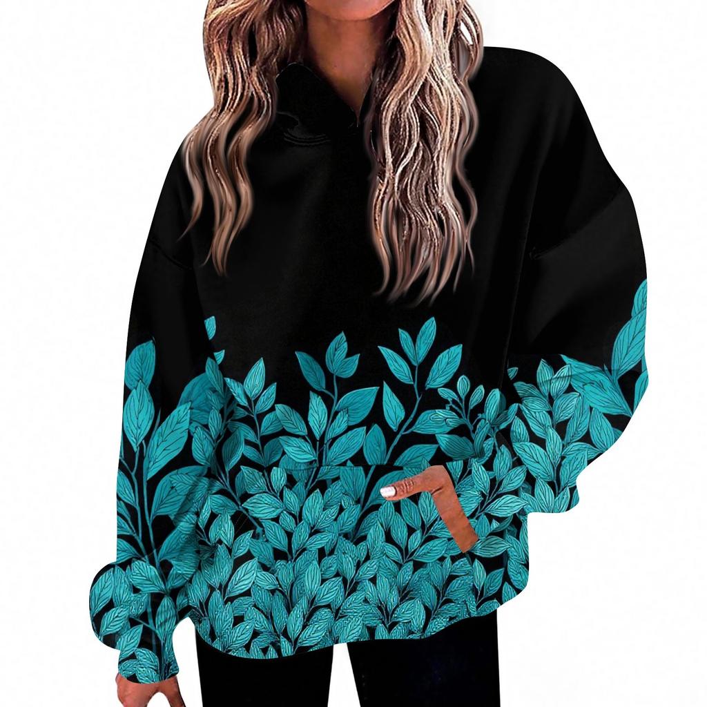 Women's Fashion Daily  Casual V-Neck Long Sleeve Printed Top