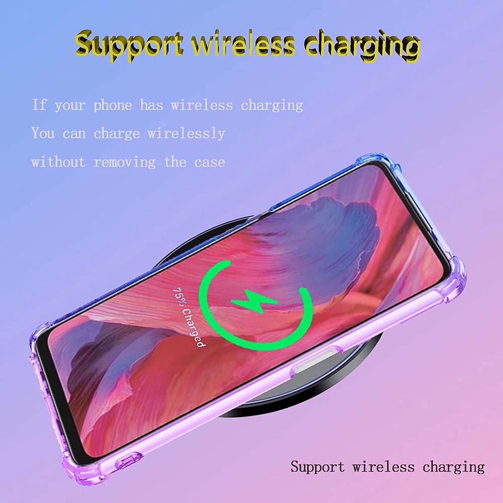 Soft Silicone Case For Samsung Galaxy A17 A07 A55 A35 A25 A15 A14 A13 A12 A24 Clear Gradient Airbag Soft TPU Shockproof Cover