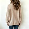 Women's Casual Turtleneck Button Sweater Long Sleeve Knit Pullover for Fall Winter