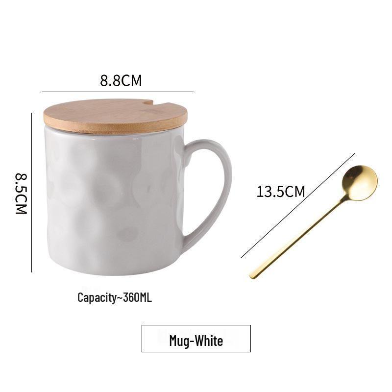 Retro Japanese Ceramic Mug with Lid, High-Temp Resistant, Large Capacity, Ideal Gift for Couples