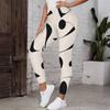 Women Plus Size High Waist Full Length Colorful Geometric Printed Yoga Leggings