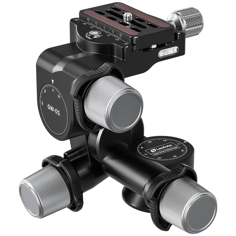 

Leofoto 3Way Gear Head Gear 3 Axis Compatible Base Diameter 58mm Load Capacity 8kg 037744 GW-01 Adjustment Arca-Swiss