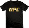 Czarny T-shirt z Złotym Logo UFC