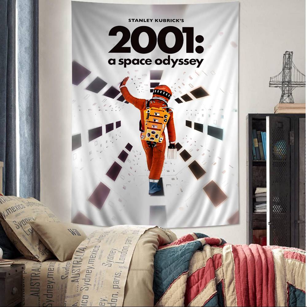 2001 A Space Odyssey Movie Cartoon Tapestry Wall Hanging Decoration Household Home Decor
