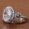 New AAA White Cubic Zirconia Engagement Rings for Women Dazzling High-quality Silver Plated Trendy Wedding Band Eternity Ring