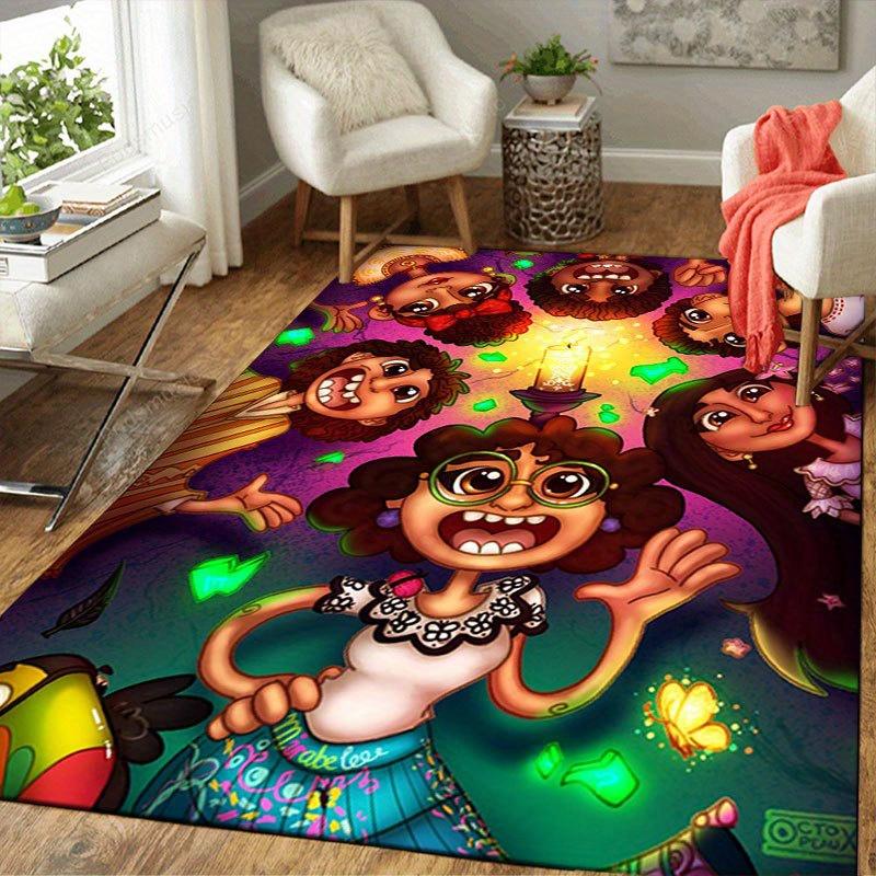 1pc Disney Encanto Pattern Carpet Area Rug Non-slip Carpet Hand Washable Floor Mat Suitable For Living Room Bedroom Home Decor