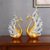 Peacock Figurines Ornate Peacock Figurine Resin Figurines European-Style Table Decoration Sophisticated for Homeowners