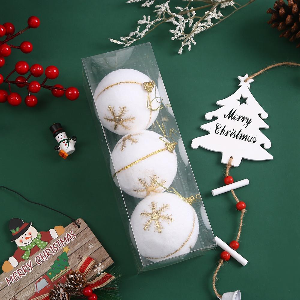 NEW Foam Christmas Hanging Balls Plastic Xmas Party Favors Xmas Tree Ornaments White Merry Christmas Decoration Christmas